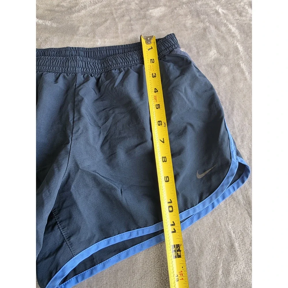Nike Dri-FIT Women's Small Gray Blue Running Shorts Athletic Activewear